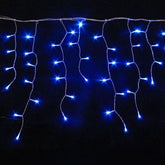 Χριστουγεννιάτικα Λαμπάκια Κουρτίνα 100LED Ψυχρό Χρώμα με Διαφανές Καλώδιο 3m 40x50x60cm